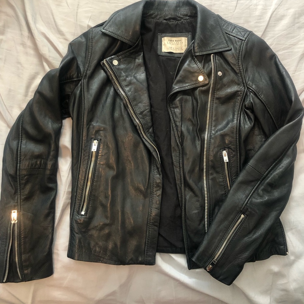 Zara leather jacket